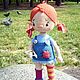 Кукла ручной работы рыжая с косичками. Куклы и пупсы. Juliacrochettoys. Интернет-магазин Ярмарка Мастеров.  Фото №2