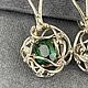 Серьги с цаворитами 4,16 ct изумрудного цвета и сапфирами. Серьги классические. AMG. Интернет-магазин Ярмарка Мастеров.  Фото №2
