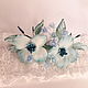 Jewelry for hairstyles: Hair clip and turquoise boutonniere. Hair Decoration. silk fairy tale. My Livemaster. Фото №6