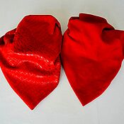 Материалы для творчества handmade. Livemaster - original item Natural red suede (plain and croc). Handmade.