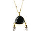 Pendant with obsidian and rock crystal, pendant on a chain. Pendants. Irina Moro. My Livemaster. Фото №6
