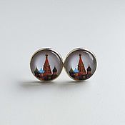 Украшения handmade. Livemaster - original item Silver plated earrings with Cathedral. Handmade.