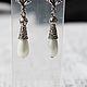 Silver earrings with pearl Drop 2. Earrings. lawanda. Online shopping on My Livemaster.  Фото №2