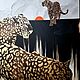 Интерьерная картина с сусальным золотом  "Тигры". Картины. Art by Povysheva. Ярмарка Мастеров.  Фото №4