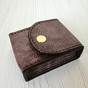 Сумки и аксессуары handmade. Livemaster - original item Alaska leather cigarette case (with golden button). Handmade.
