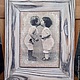 Ретро на мешковине. Картины. Юлия Даценко (atelier-creatif). Интернет-магазин Ярмарка Мастеров.  Фото №2