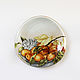 Painted porcelain. Decorative plate 'still life with apricots', Plates, Athens,  Фото №1