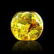 Barrel-amber8h12mm-Lemon with husk-Drilled - Real, Beads1, Kaliningrad,  Фото №1