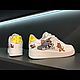Кроссовки белые, кастом обуви, Nike Air Force, унисекс, ручная роспись. Кроссовки. Olgavolgoart. Роспись одежды и обуви. Кастом. Ярмарка Мастеров.  Фото №9