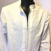 Одежда handmade. Livemaster - original item Shirt: Men`s shirt LEN / linen XS S M L XL XXL. Handmade.