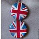 Подвеска с британским флагом на перламутре. Подвеска. Art-accessories. Ярмарка Мастеров.  Фото №5