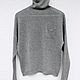 Женский кашемировый джемпер Серая классика,  Xs. Джемперы. ramremik-knitting-cashmere. Интернет-магазин Ярмарка Мастеров.  Фото №2