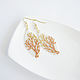 Order Translucent beaded earrings with golden twigs. Handmade by Svetlana Sin. Livemaster. . Earrings Фото №3