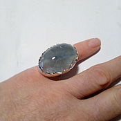 Украшения handmade. Livemaster - original item Gorgeous EMERALD FLUORITE ring, 925 silver.. Handmade.