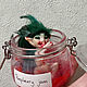 A fairy and a jar of jam - a mixed media figurine from polymer clay, Figurines, Moscow,  Фото №1
