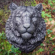 Для дома и интерьера handmade. Livemaster - original item Amur Tiger Sculpture Wall Mounted Animal Head Home Decor Art. Handmade.