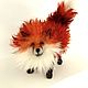 Fox. Author's toy made of wool on a frame, Felted Toy, St. Petersburg,  Фото №1