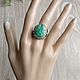 Order Malachite with azurite (ring) (1360). The Precious Casket. Livemaster. . Rings Фото №3