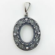 Материалы для творчества handmade. Livemaster - original item 40155 Base for a pendant or earrings, for an insert of 13*18 mm. Handmade.