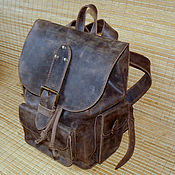 Сумки и аксессуары handmade. Livemaster - original item KHAKI Leather Backpack