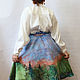 Felted skirt 'Summer landscape' on silk!. Skirts. silk wool. Online shopping on My Livemaster.  Фото №2