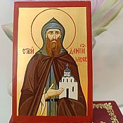 Картины и панно handmade. Livemaster - original item Icon of St. Daniel of Moscow.. Handmade.