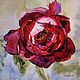 Picture Burgundy Peony Mural on the Wall Painting Flowers Gift for New. Pictures. SobolevaArt Soboleva Karina. Online shopping on My Livemaster.  Фото №2
