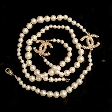 Винтаж: Бусы Chanel классические с белым жемчугом. . Винтаж ручной работы - Ярмарка Мастеров Винтаж ручной работы. Ярмарка Мастеров - ручная работа Винтаж: Бусы Chanel классические с белым жемчугом. Handmade.