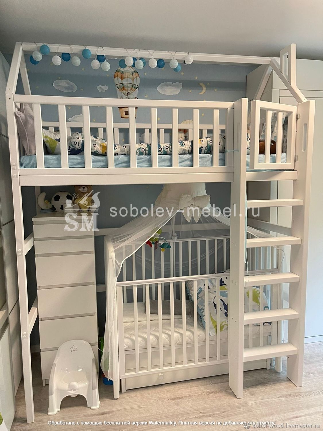 Кровать чердак на заказ в интернет-магазине Ярмарка Мастеров по цене ...