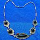 Винтаж: Старинное колье Charme оникс коралл серебро STERLING Англия. Броши винтажные. Антиквариат и винтаж из Франции. Интернет-магазин Ярмарка Мастеров.  Фото №2
