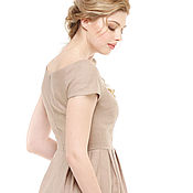 Одежда handmade. Livemaster - original item Romantic dress made of 100% linen. Handmade.
