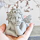 Brooding angel mini table statue concrete, vintage style. Figurines. Decor concrete Azov Garden. Online shopping on My Livemaster.  Фото №2