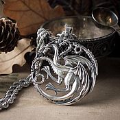 Украшения handmade. Livemaster - original item House Targaryen Medallion. Game of thrones. brass Nickel silver.. Handmade.