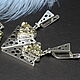 Earrings Art Deco malachite pyrite silver 925 HC0036. Earrings. Sunny Silver. My Livemaster. Фото №4