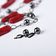 Длинное колье-бусы "Red & Black", lampwork, гематит. Бусы. Маковая Фея...ღ☼. Ярмарка Мастеров.  Фото №4