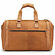 Equipamiento de bolsa de viaje 'baltimore' (marrón campo). Travel bag. Russian leather Guild. Ярмарка Мастеров.  Фото №5