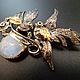 Брошь-булавка с лунным камнем. Брошь-булавка. Elysium jewelry art. Интернет-магазин Ярмарка Мастеров.  Фото №2