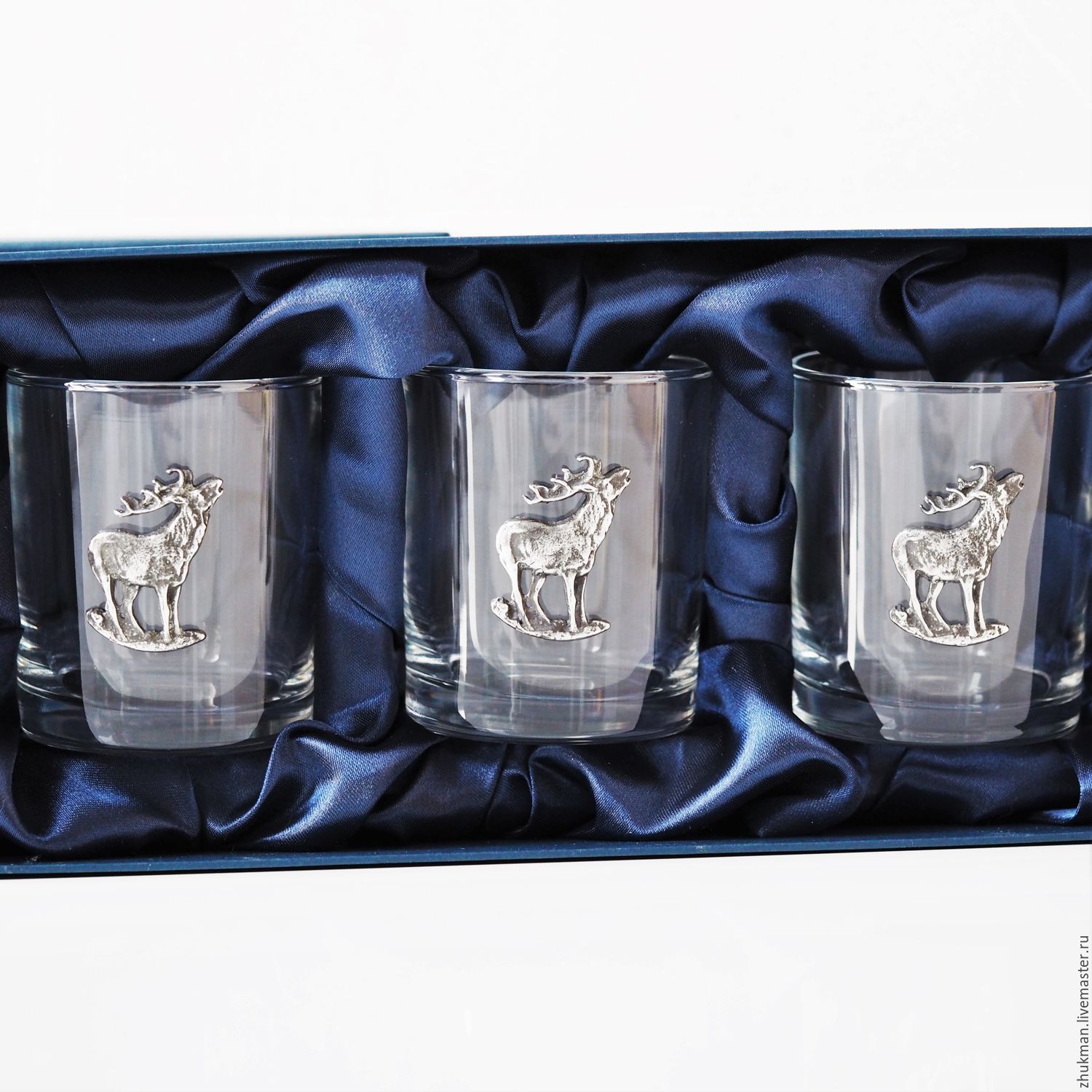 'MOOSE' set of three 3 cups with lining for a DEER hunter, Gift Boxes, Zhukovsky,  Фото №1