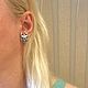 Винтаж: Винтажные Клипсы ,, Подкова ‘’ на винтовой застёжке. Серьги винтажные. Ника ,, Винтаж из Японии ‘’. Ярмарка Мастеров.  Фото №6