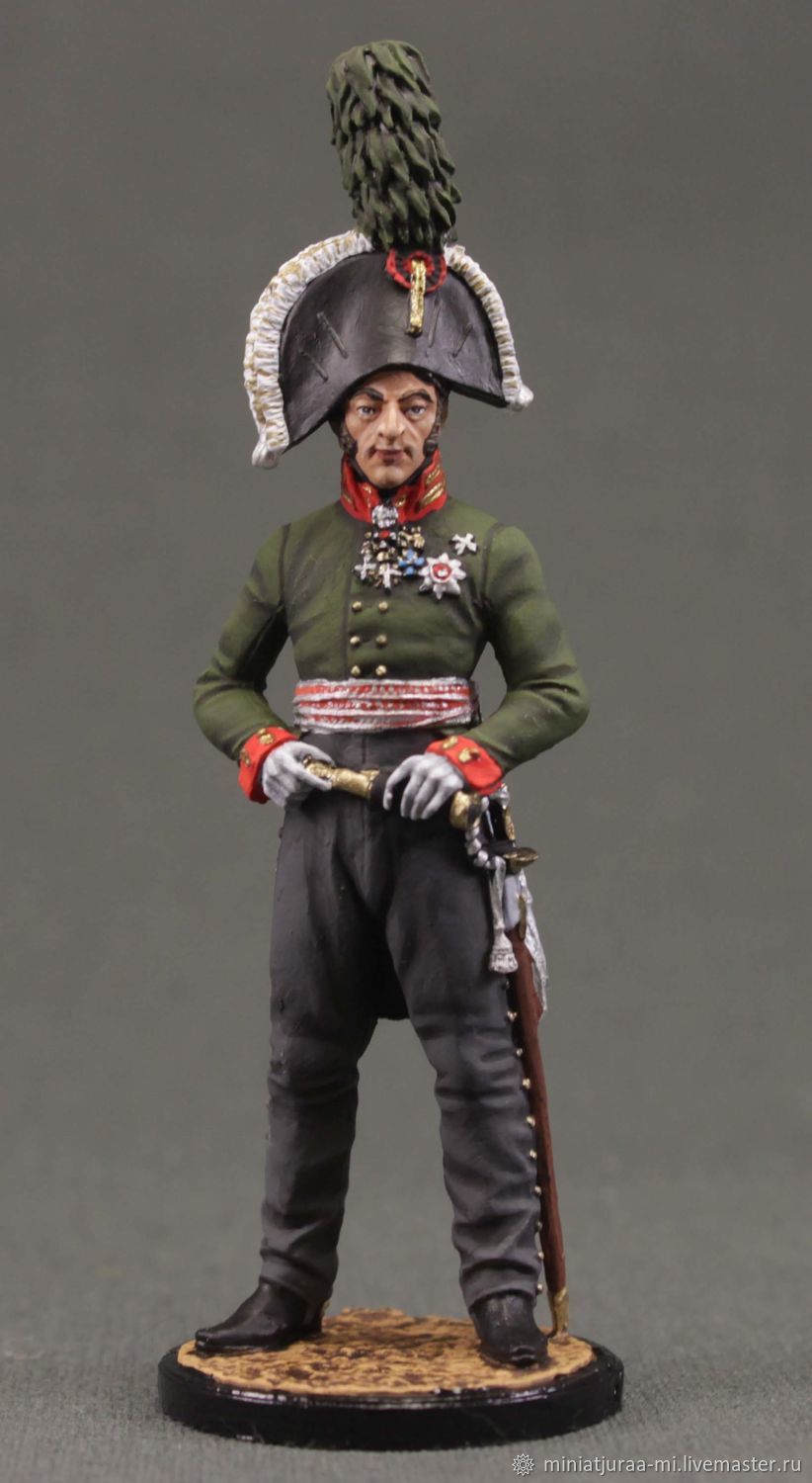 Painted Tin Toy Soldier General P.I Bagration #2 54mm 1/32 