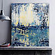 Abstract painting in blue tones in the office, Pictures, Astrakhan,  Фото №1
