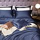 Bed linen sets made of LUX satin in a rich BLUE color, Bedding sets, Cheboksary,  Фото №1