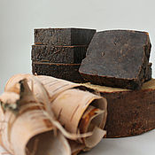 Косметика ручной работы handmade. Livemaster - original item Natural soap on decoction of oak bark with tar 