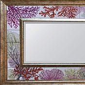 Для дома и интерьера handmade. Livemaster - original item Painted mirror in the bathroom Mirror Coral. Handmade.