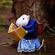 Валяная игрушка мышка путешественница. Войлочная игрушка. The Pumpkin Mouse (Ксения). Ярмарка Мастеров.  Фото №4