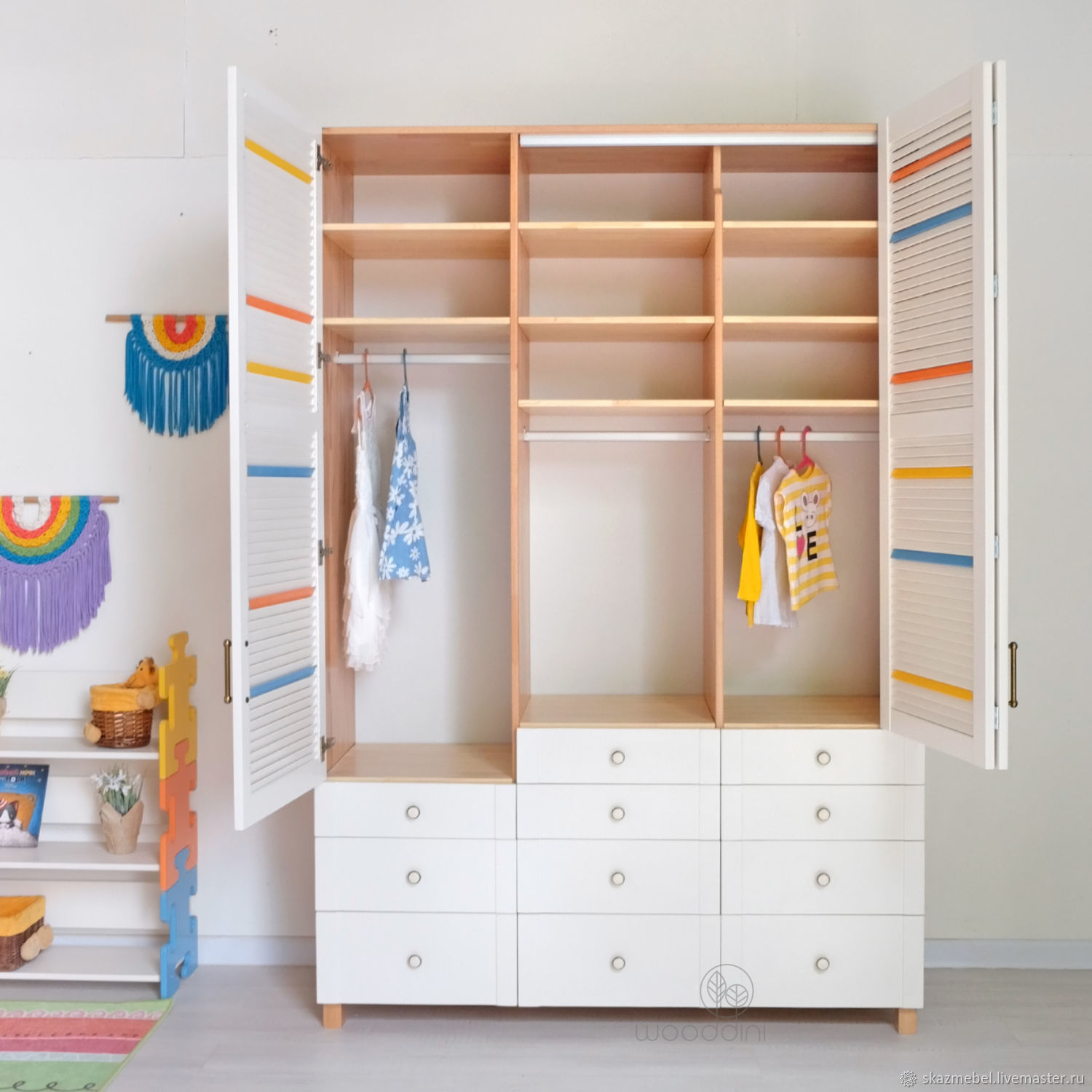 Шкаф в детскую комнату для одежды и игрушек - 88 фото