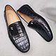 Moccasin mens crocodile leather, black color, under the order!. Moccasins. SHOES&BAGS. My Livemaster. Фото №6