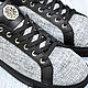 Stylish sneakers, made of light gray tweed and genuine leather. Training shoes. SHOES&BAGS. My Livemaster. Фото №6