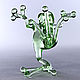 Стеклянная фигурка танцующие лягушки (средняя). Статуэтки. Мастерская Animals in Glass. Интернет-магазин Ярмарка Мастеров.  Фото №2