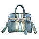 Сумка из кожи питона Биркин Mini. Классическая сумка. Boutique Python Fashion. Ярмарка Мастеров.  Фото №7